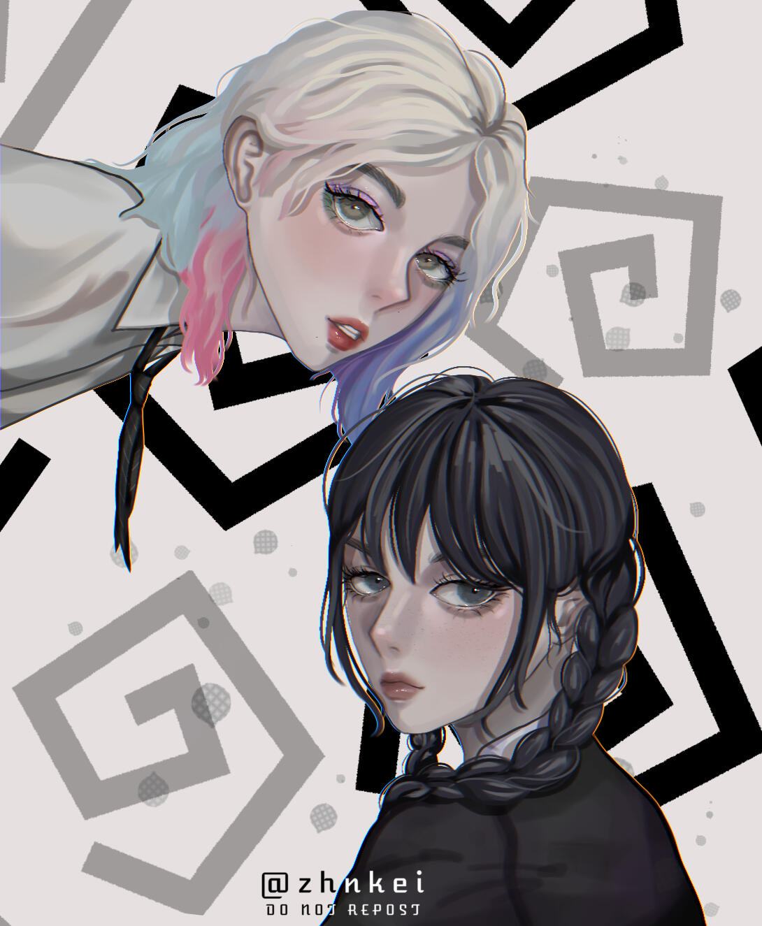 enid and wednesday fanart